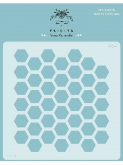 HEXÁGONOS - STENCIL 15X15 CM