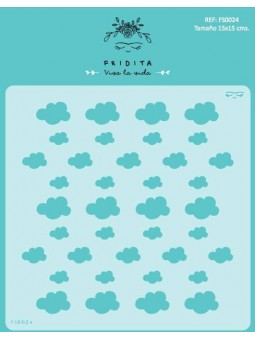 NUBES - STENCIL 15X15CM