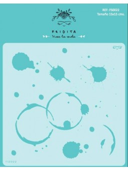 MANCHAS - STENCIL 15X15CM