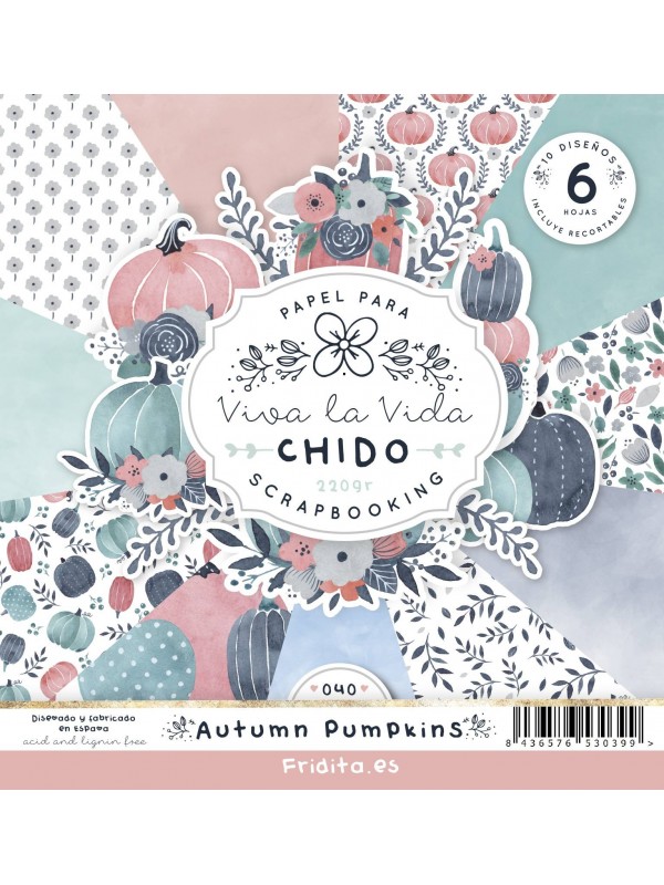 SET PAPELES - AUTUMN PUMPKINS by CHIDO