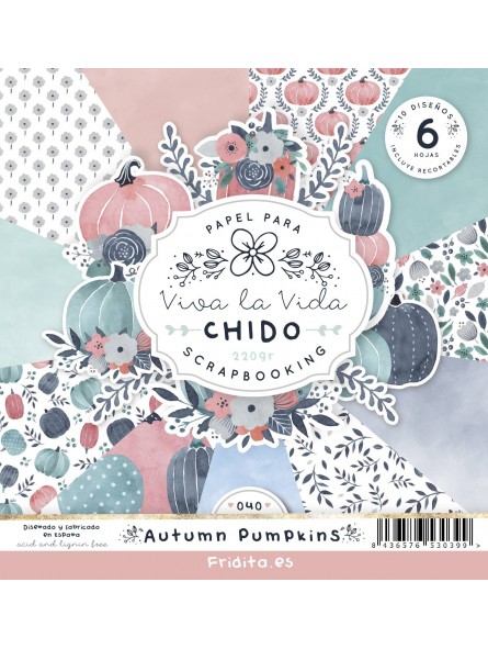 SET PAPELES - AUTUMN PUMPKINS by CHIDO