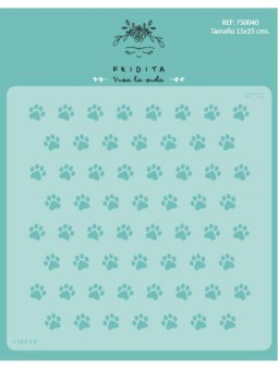 HUELLAS - STENCIL 15X15CM