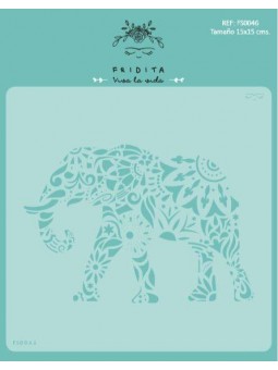 ELEFANTE BOHO- STENCIL 15X15CM