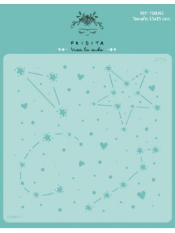 CONSTELACION - STENCIL 15X15CM