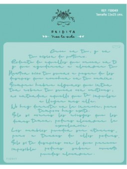 MANUSCRITO - STENCIL 15X15CM