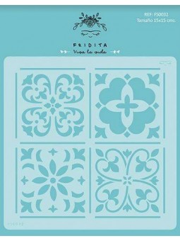 AZULEJOS - STENCIL 15X15CM