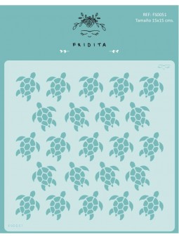 TORTUGAS - STENCIL 15X15CM