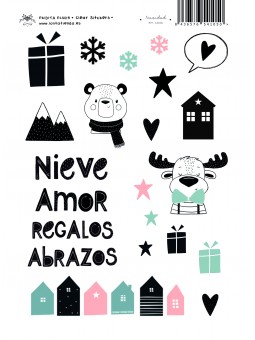 NAVIDAD EN CASA CLEAR STICKERS