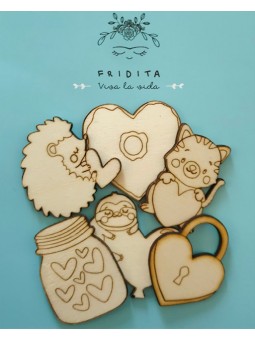 SILUETAS DE MADERA IN LOVE