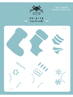 STENCIL CALCETIN DE SANTA...